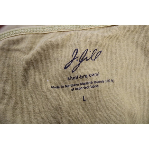 J Jill L Mustard Yellow Spaghetti Strap Shelf Bra Cami Cotton Stretch Tank Top - Picture 5 of 7